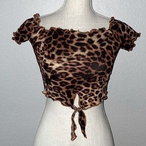 Heart & Hips Leopard Crop Top
